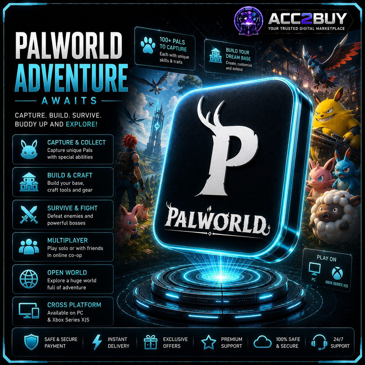 Palworld Key: Palworld product photo from the ACC2BUY Gaming range