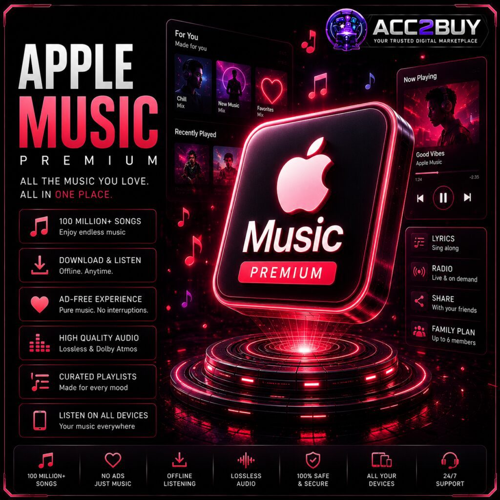 Buy Apple Music: Apple Music product photo from the ACC2BUY Subscriptions range