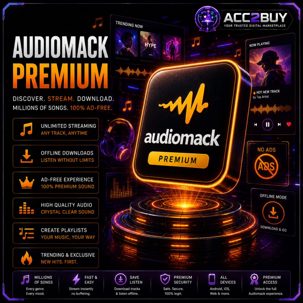 Listing image for Audiomack Subscription — Audiomack Premium at ACC2BUY