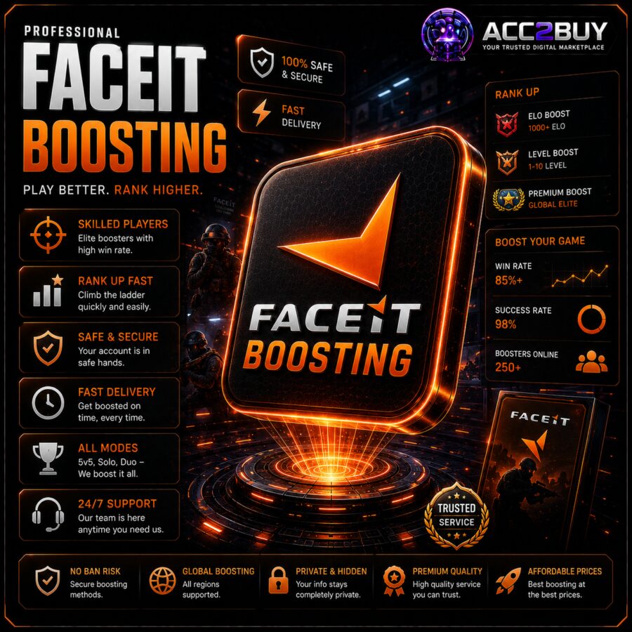 CS2 Faceit Boosting product photo — part of ACC2BUY's Gaming catalog