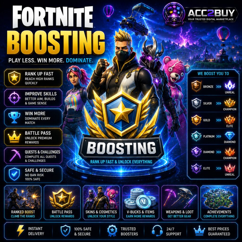 Fortnite Boosting — Gaming listing image, ACC2BUY