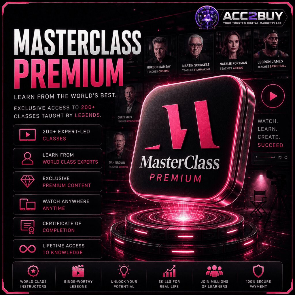Buy MasterClass: MasterClass product photo from the ACC2BUY Subscriptions range