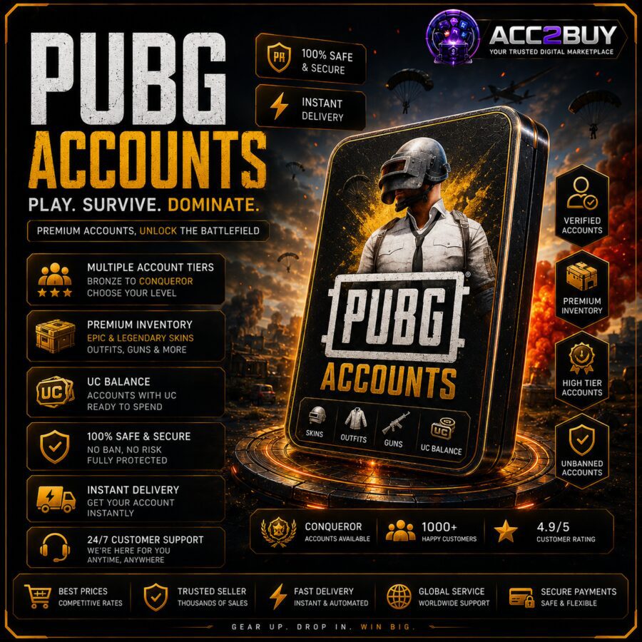 Buy PUBG Account: PUBG Accounts product photo from the ACC2BUY Gaming range