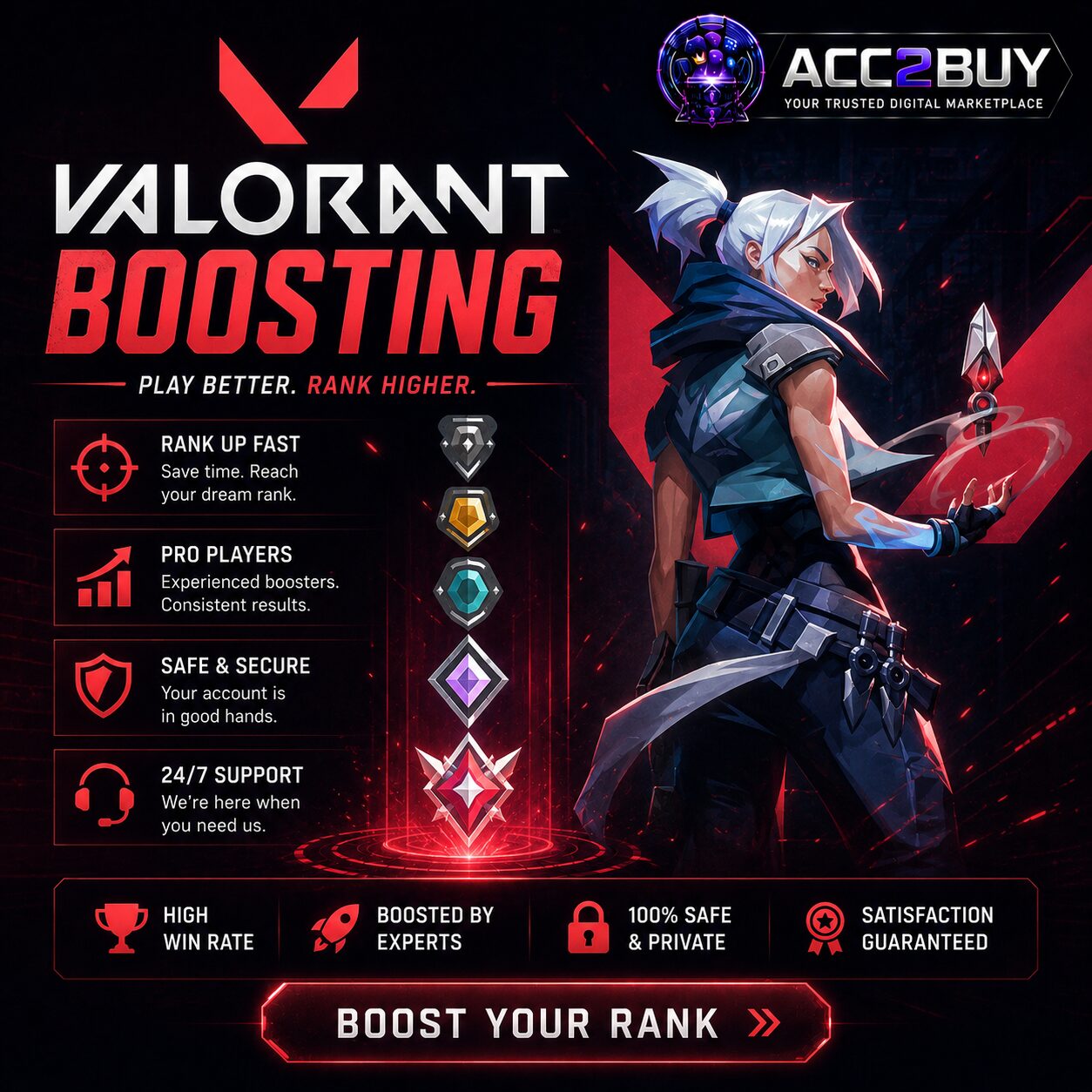 Listing image for Valorant Boost — Valorant Boosting at ACC2BUY