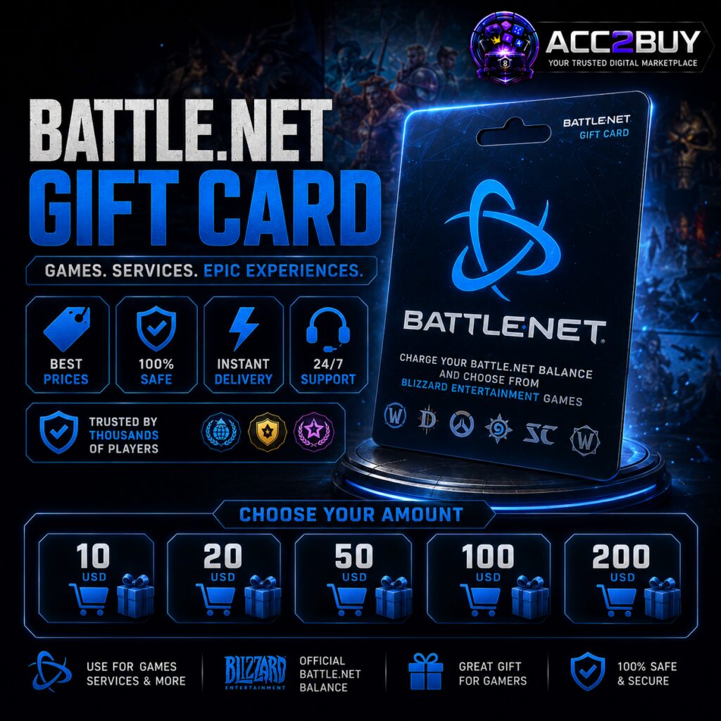 Battle.net Gift Card product photo — part of ACC2BUY's Gaming catalog