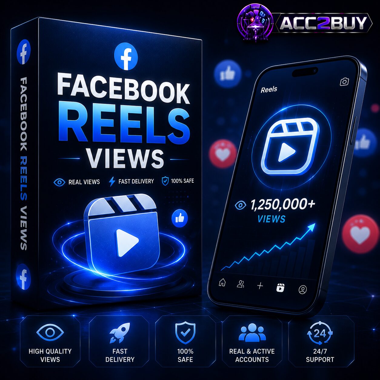Listing image for Buy Facebook Reels Views — Facebook Reels Views at ACC2BUY