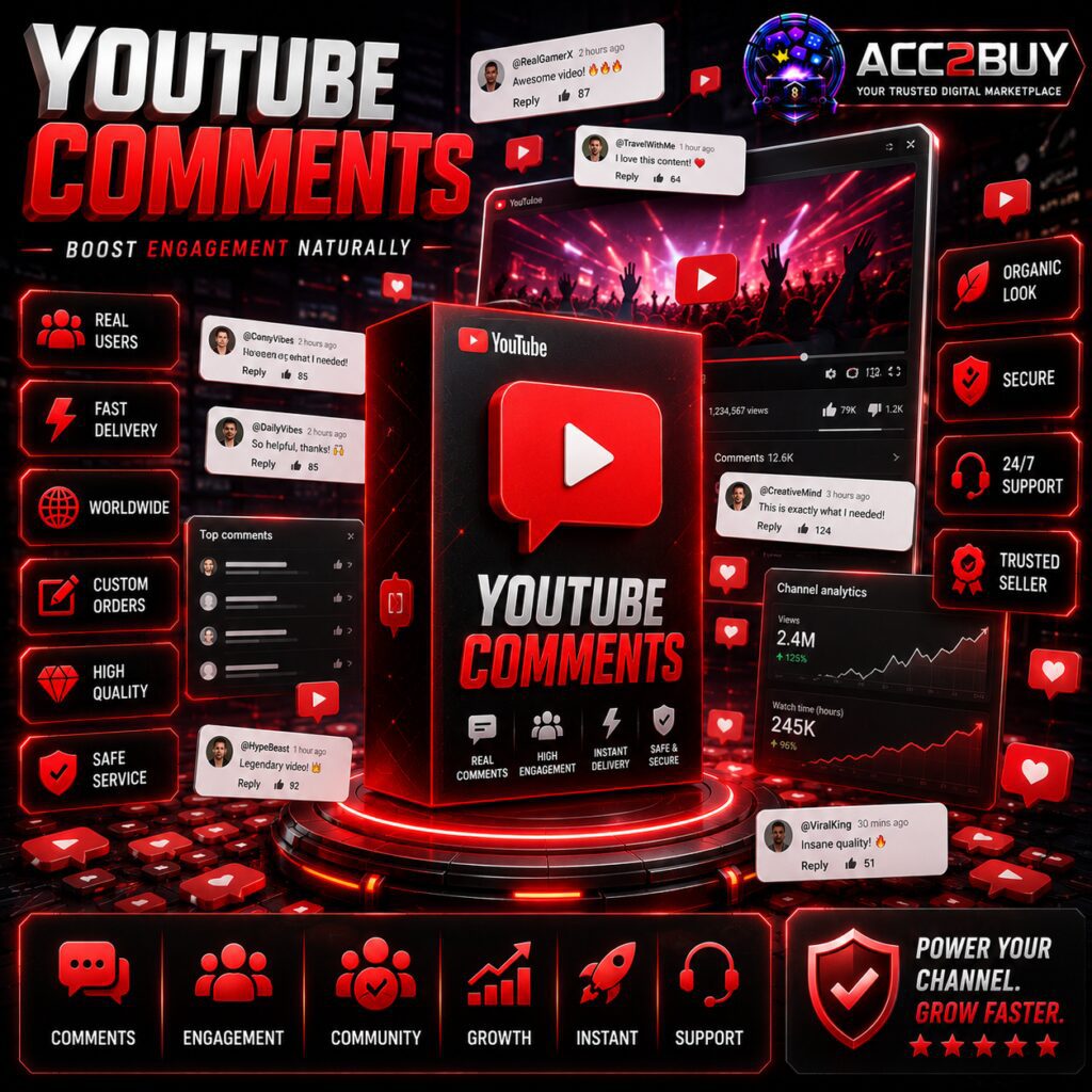 YouTube Comments — the Buy YouTube Comments listing image at ACC2BUY